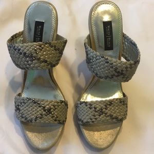 WHBM woven Wedge sandals 6.5